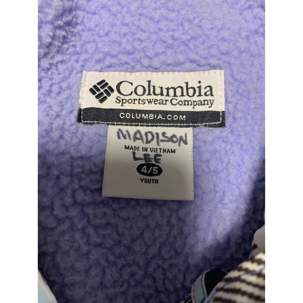 Columbia Youth‎ Hooded Waterproof Plaid Snow Jacket Size 4/5
